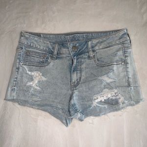 Light Wash Jean Shorts